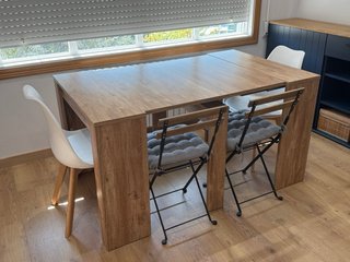 Mesa consola extensible madera