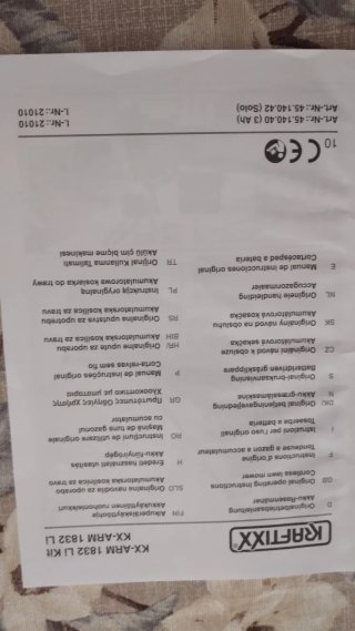 Cargador y Batería Cortacésped Kraftixx