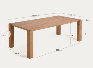 Mesa Kave Home Deyanira Madera 220x110