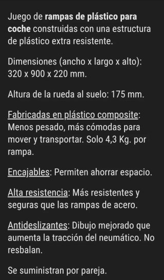 Rampas elevación coche