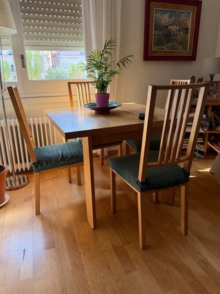 Pack 3 Sillas Comedor Madera Tapizadas