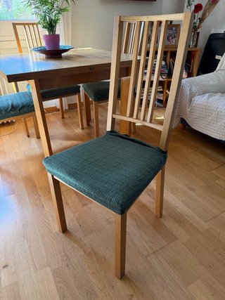 Pack 3 Sillas Comedor Madera Tapizadas