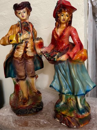 Figuras de cerámica pareja vintage
