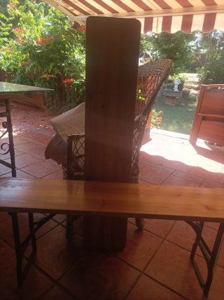 Banco de madera plegable