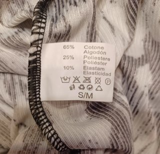 Pantaloni donna fantasia grigio/bianco