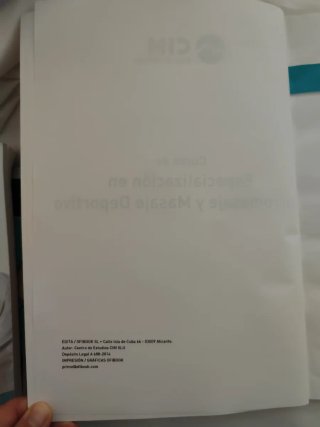 Especialización en quiromasaje y masaje deportivo