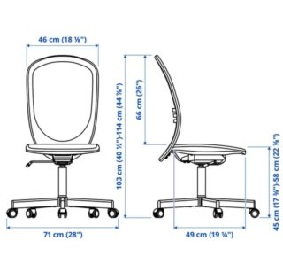 Silla de oficina IKEA FLINTAN blanca