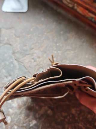 Bolsa táctica cinturón enganche beige