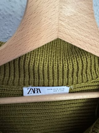 Cardigan Zara Verde Oliva Talla S