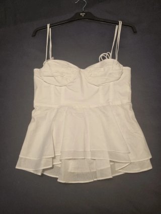Top Peplum Blanco
