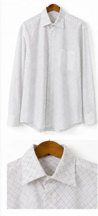 Camisa de vestir hombre cuadros finos