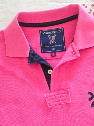 Camisa Polo Valecuatro Rosa Talla XS