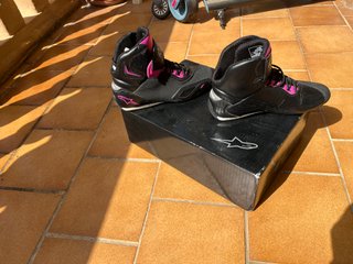 Botas de moto Alpinestars mujer rosa