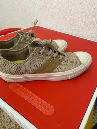 Bambas Converse Beige y Dorado