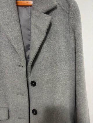 Abrigo Mango teen gris largo talla S