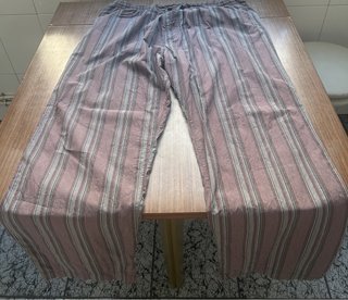 Pantalón largo rayas marrones y grises