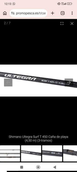 Caña Shimano Ultegra Surf T 450