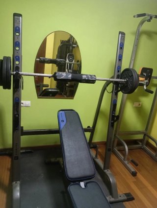 rack musculación gym casa