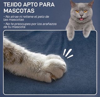 Sillón reclinable eléctrico azul