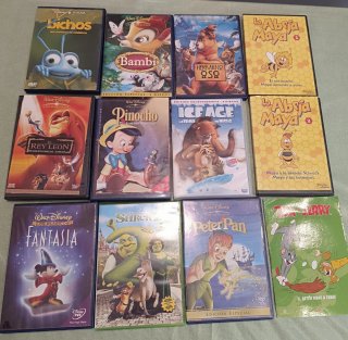 Lote Películas DVD Infantiles Disney y Más