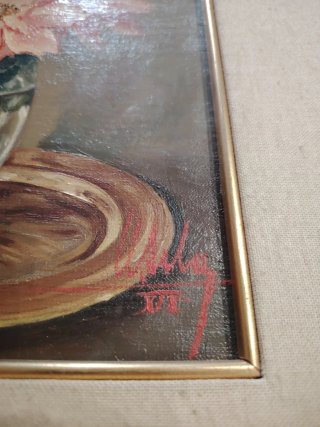 Dipinto ad olio con rose
