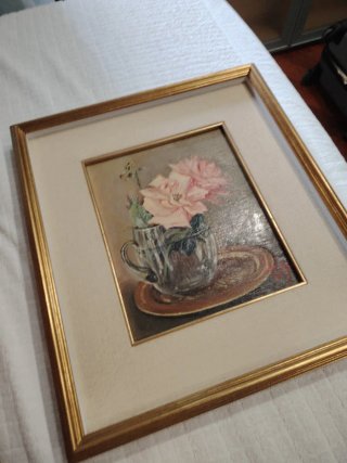Dipinto ad olio con rose