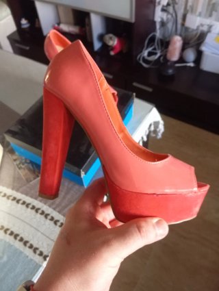 Zapatos Marypaz charol coral talla 38