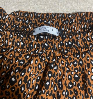 Falda corta leopardo Costes Talla XS | Volantes