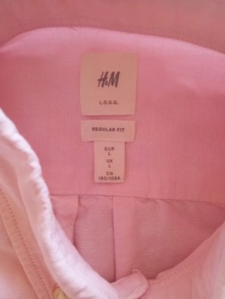 Camisa H&M Algodón Rosa