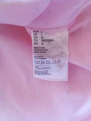 Camisa H&M Algodón Rosa