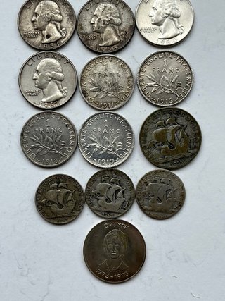 Lote 90 gramos Monedas Plata Extranjeras