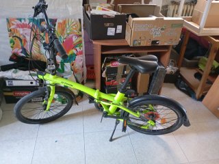 Bicicleta Plegable B'TWIN Verde