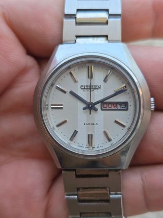 Orologio Citizen Automatico Vintage Argento Bianco