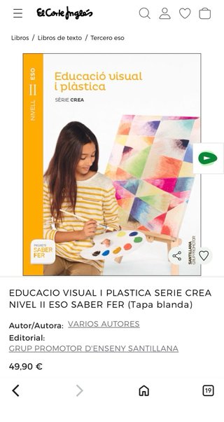 Educació visual i plàstica, nivel II ESO