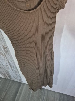 Vestido verde militar botones Primark Talla L