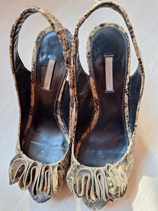 Zapatos Uterqüe Peep Toe Serpiente Talla 37