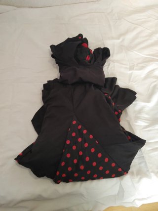 Body y falda flamenco lunares rojos