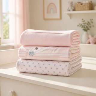 Juego de capazo rosa y blanco venta por unidad