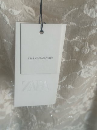 Falda Zara encaje con flecos