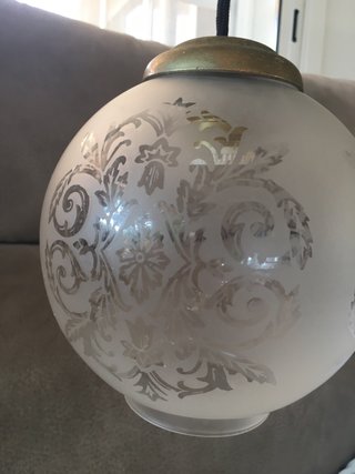 Lámpara globo cristal decorado