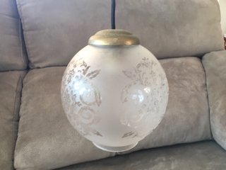 Lámpara globo cristal decorado