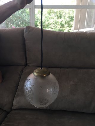 Lámpara globo cristal decorado