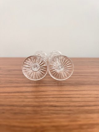 Pareja copas licor/vodka vintage cristal tallado