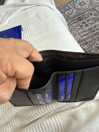 Cartera Billetero Piel Negra Gino Vittoria
