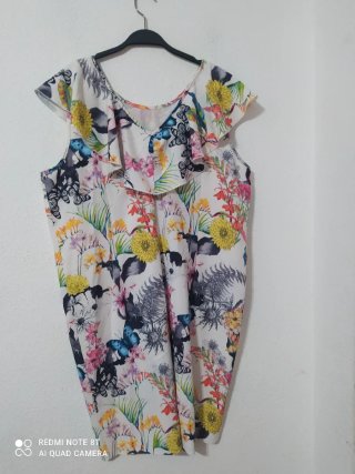Vestido Verano Estampado Flores y Mariposas