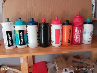 Bidones Ciclismo Garmin, Etixx, Coke, Froiz