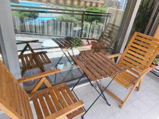 Conjunto terraza: 2 sillas y mesa