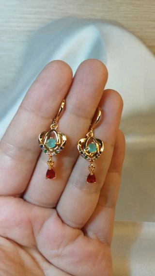 Pendientes Antiguos Nazarí Chapado Oro 18k