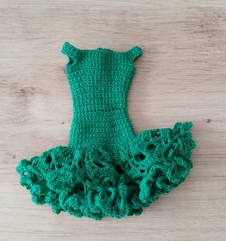 Vestido Crochet Verde Muñeca Barbie