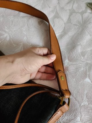 Borsa Fossil nera e marrone